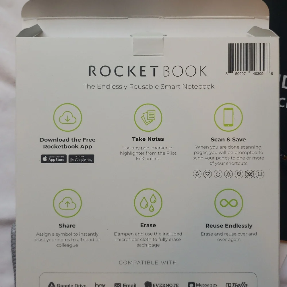 RocketBook Flip Erasable Rewritable Notepad FriXion Pen